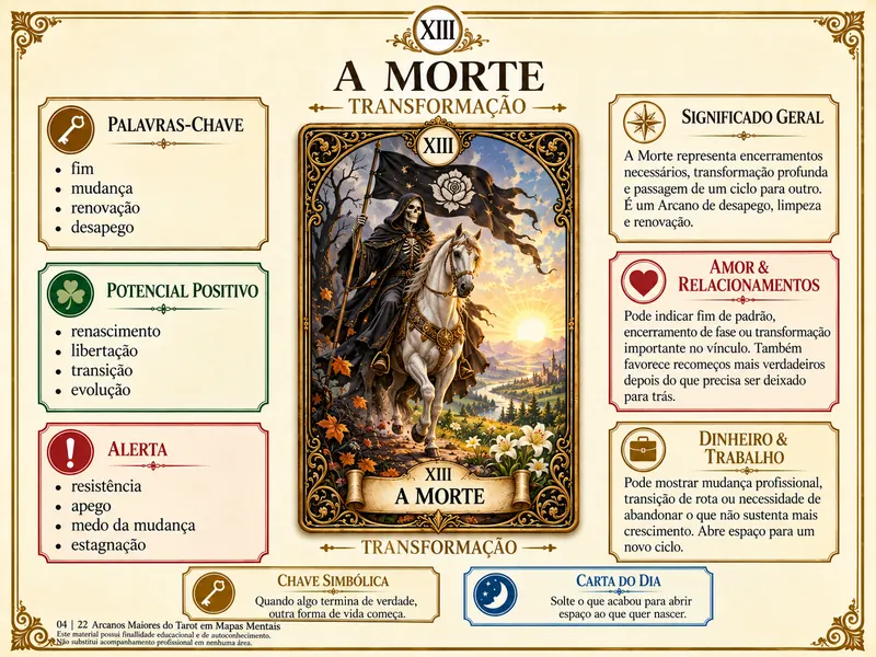 Mapa mental do Arcano XIII — A Morte